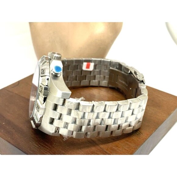 Roberto Bianci Men's Watch 7060M Red Dial Swiss Quartz Chronograph Steel 48mm - Picture 10 of 15